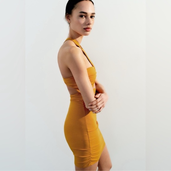 ZARA ONE SHOULDER CUT OUT MINI DRESS - Picture 3 of 13
